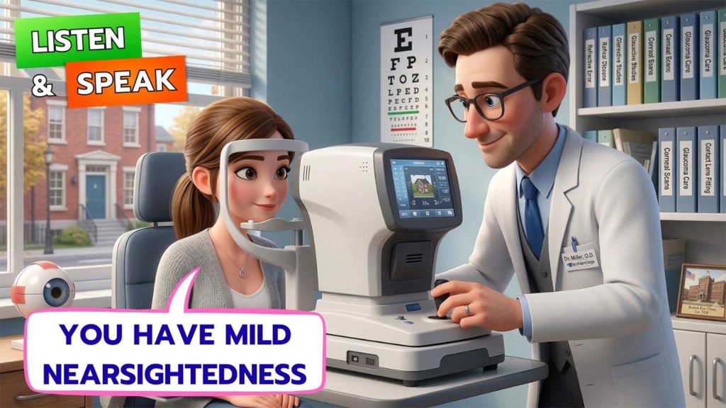 233 lili podcasts at the eye exam clinic